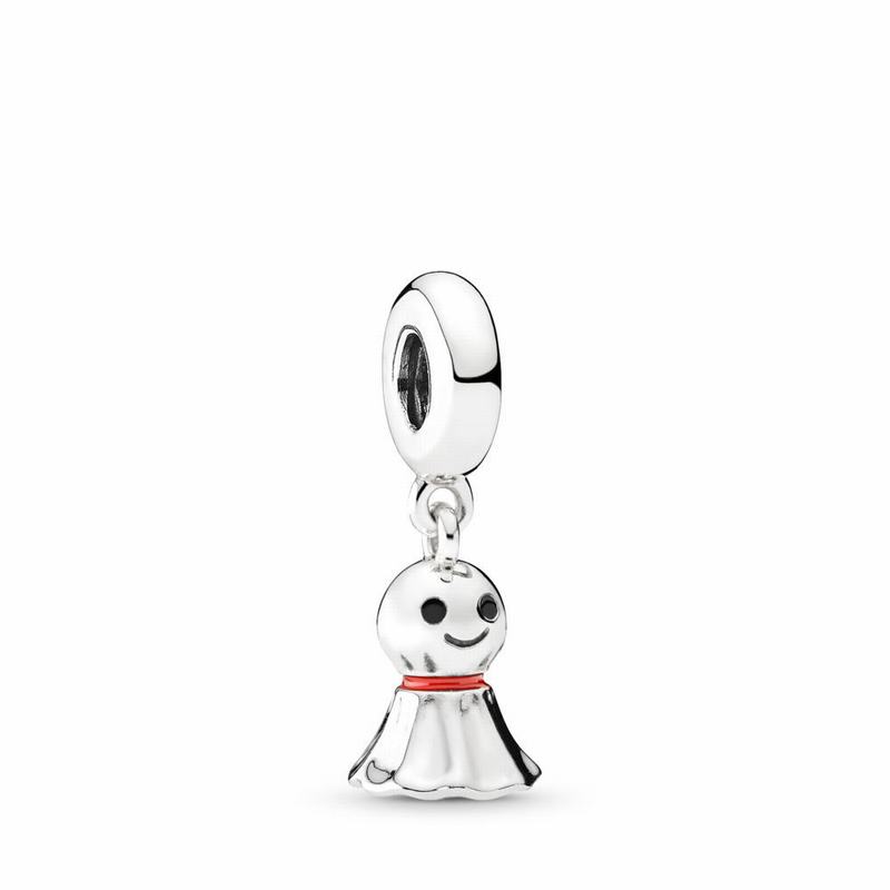 Pandora Asian Sunny Doll Dangle Charm Ireland - Sterling Silver/Enamel/Black - 612437PJN